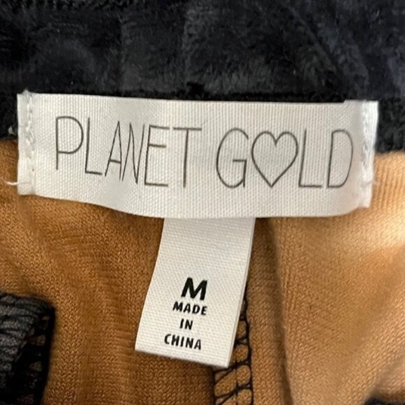 Planet Gold Soft Velvet Joggers Size Medium - Picture 9 of 10